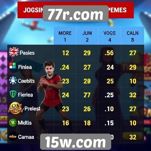 Comparativa de desempenho entre jogos do 77r.com